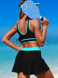 Scoop Neck Top and Skort Swim Set - Trendsi - Flyclothing LLC