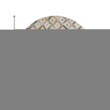 8' Gray Brown And Ivory Diamond Washable Round Rug With UV Protection - HomeRoots - Flyclothing LLC