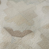 5' X 8' Ivory Beige And Gray Diamond Washable Area Rug With UV Protection - HomeRoots - Flyclothing LLC