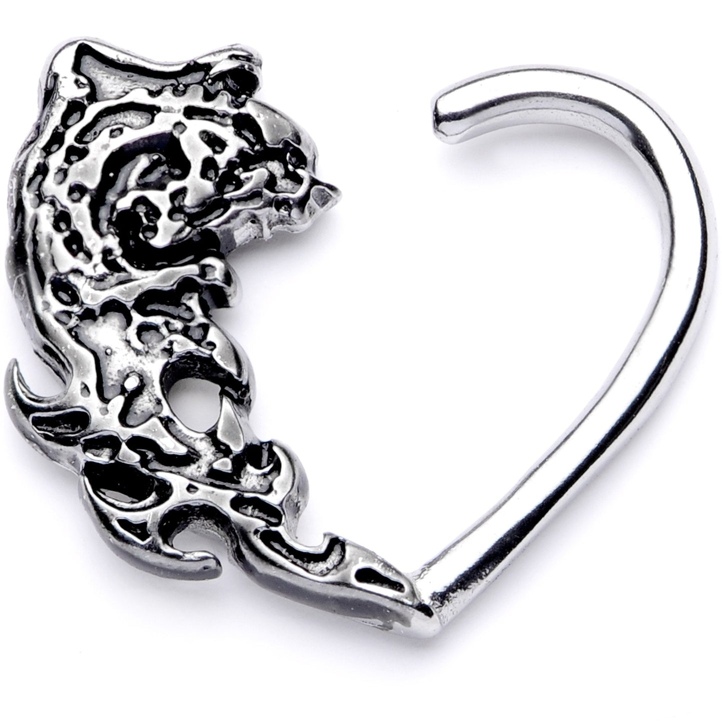 16G 3/8 Tribal Wave Right Heart Closure Ring - BodyCandy - Flyclothing LLC