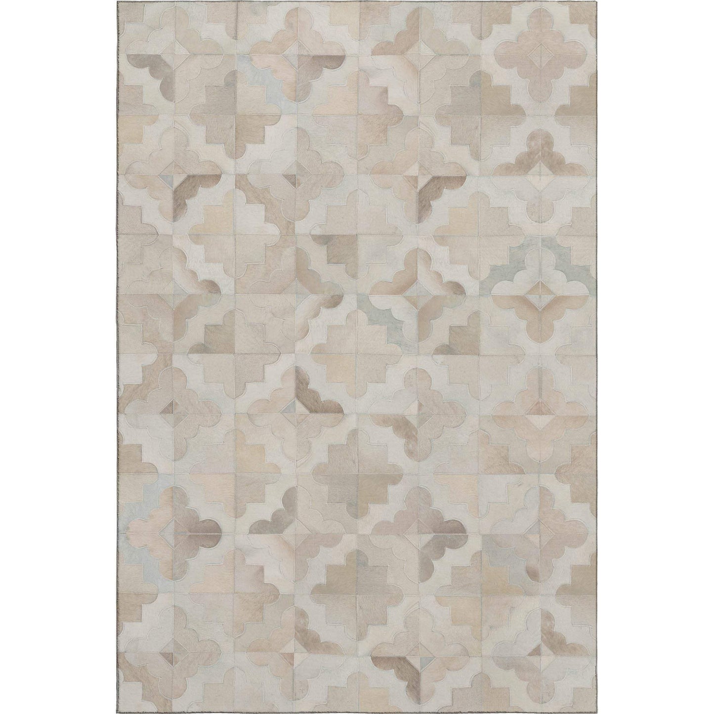 9' X 12' Ivory Beige And Gray Diamond Washable Area Rug With UV Protection - HomeRoots - Flyclothing LLC