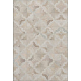 9' X 12' Ivory Beige And Gray Diamond Washable Area Rug With UV Protection - HomeRoots - Flyclothing LLC