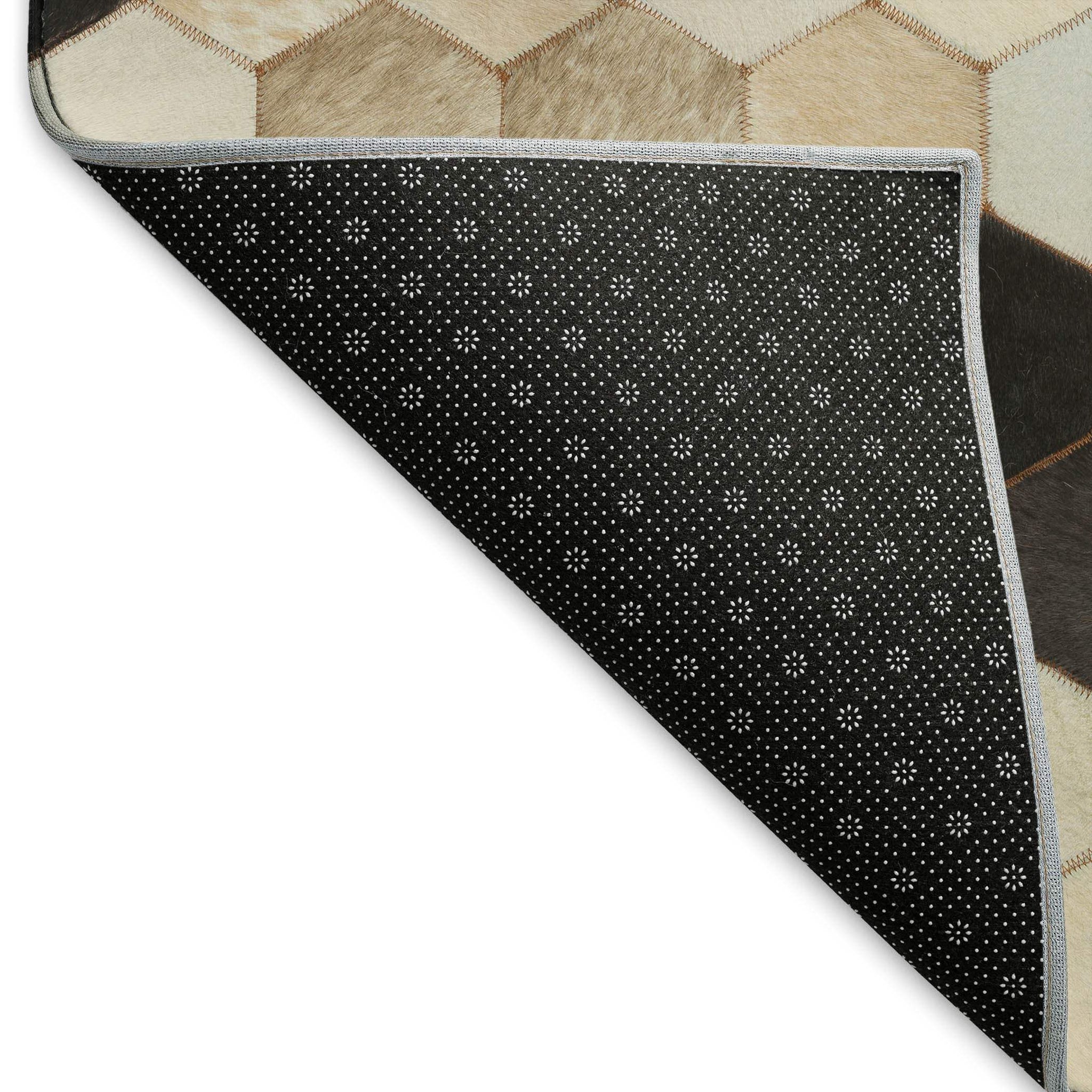 10' X 14' Black Brown And Ivory Geometric Washable Area Rug With UV Protection - HomeRoots - Flyclothing LLC