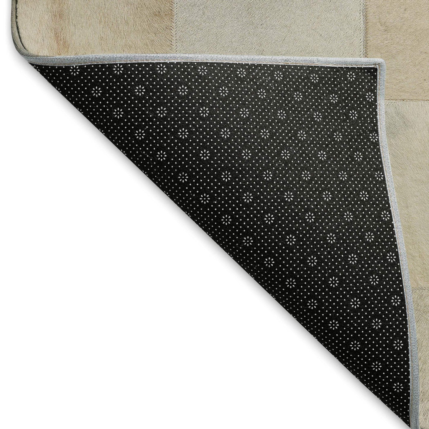 8' Taupe Ivory And Beige Patchwork Washable Round Rug With UV Protection - HomeRoots - Flyclothing LLC