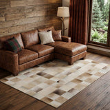 9' X 12' Beige Ivory And Taupe Geometric Washable Area Rug With UV Protection - HomeRoots - Flyclothing LLC