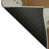 8' Brown And Ivory Patchwork Washable Round Rug With UV Protection - HomeRoots - Flyclothing LLC