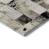 8' X 10' Granite Gray Ivory And Black Patchwork Washable Area Rug With UV Protection - HomeRoots - Flyclothing LLC