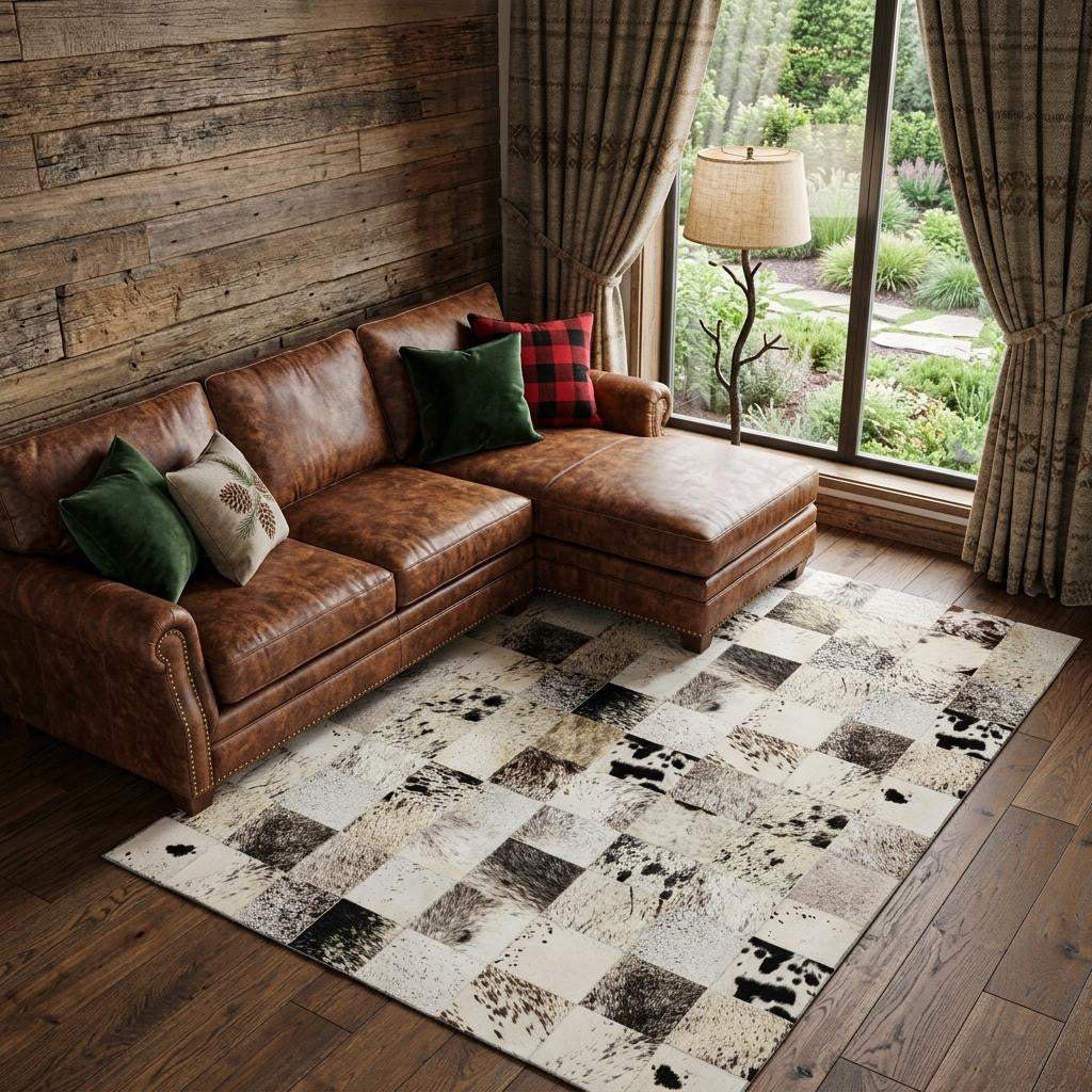 8' X 10' Granite Gray Ivory And Black Patchwork Washable Area Rug With UV Protection - HomeRoots - Flyclothing LLC
