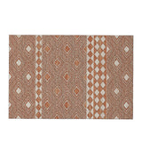 3' X 5' Burnt Sienna And Ivory Tribal Washable Area Rug With UV Protection - HomeRoots - Flyclothing LLC