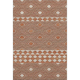 10' X 14' Burnt Sienna And Ivory Tribal Washable Area Rug With UV Protection - HomeRoots - Flyclothing LLC