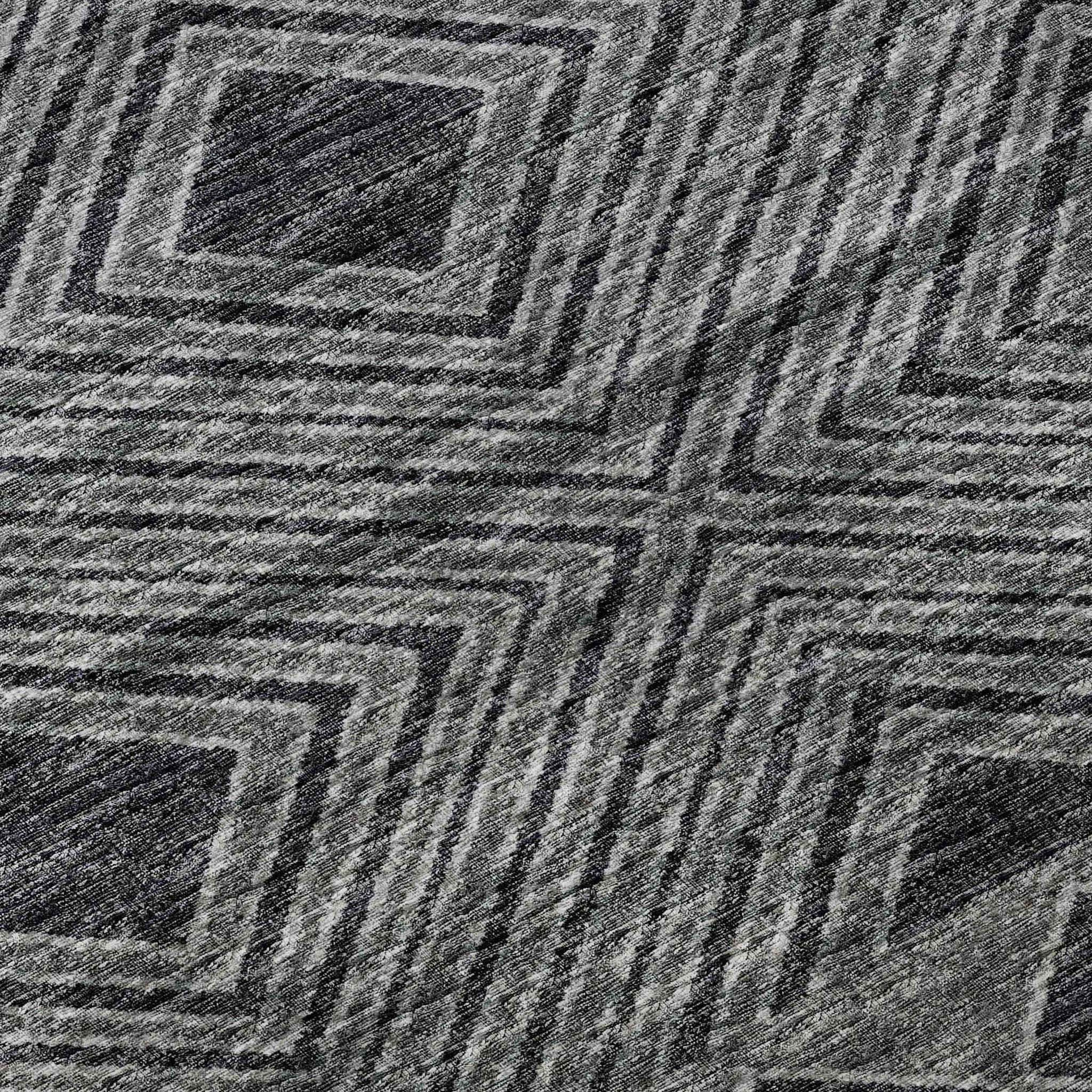 5' X 8' Gray And Black Geometric Washable Area Rug With UV Protection - HomeRoots - Flyclothing LLC