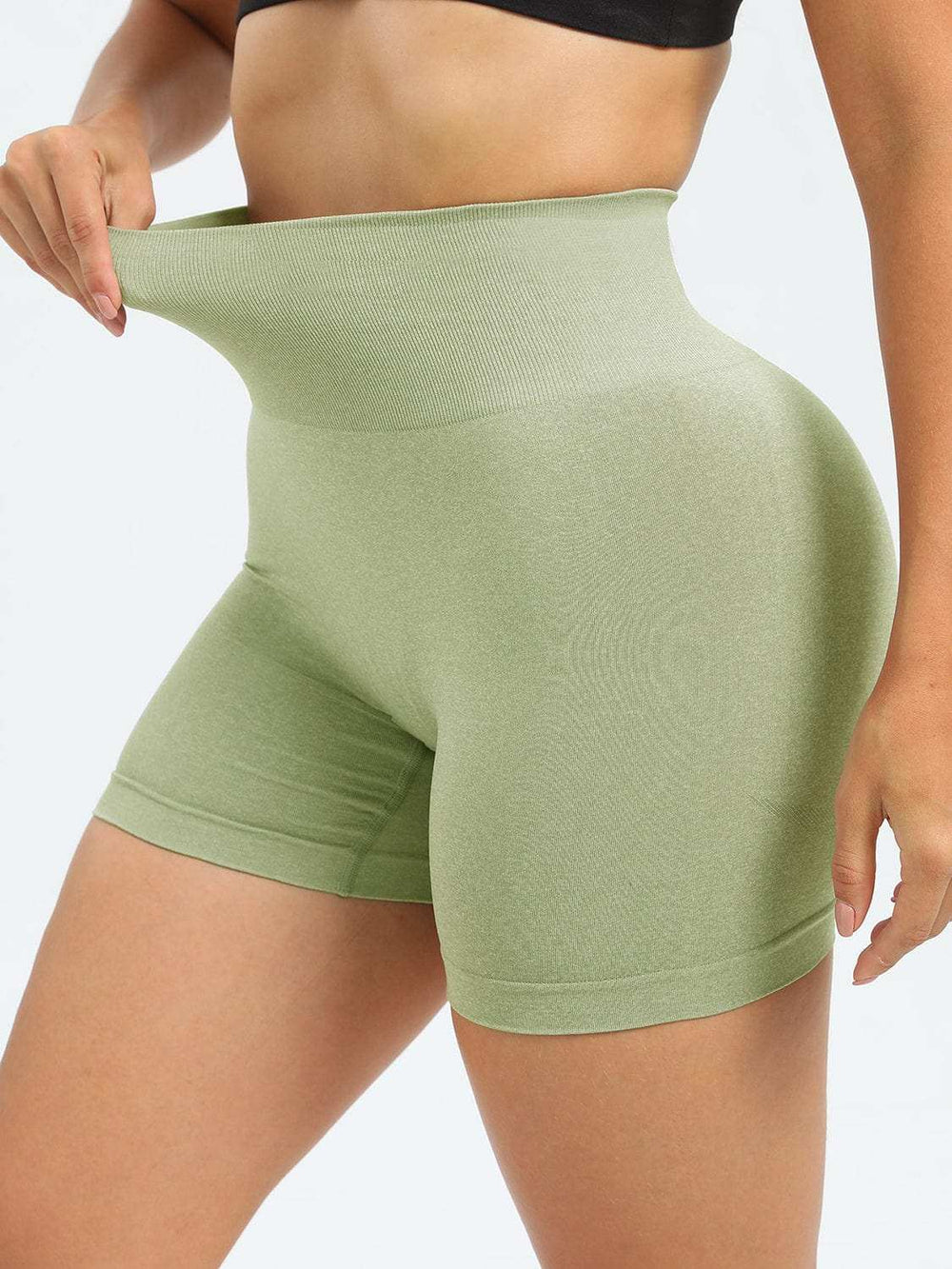 High Waist Active Shorts - Trendsi - Flyclothing LLC