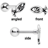 16G 1/4 Ocean Starfish Life Cartilage Tragus Earring Set of 3 - BodyCandy - Flyclothing LLC