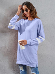 Full Size Striped Round Neck Long Sleeve T-Shirt - Trendsi