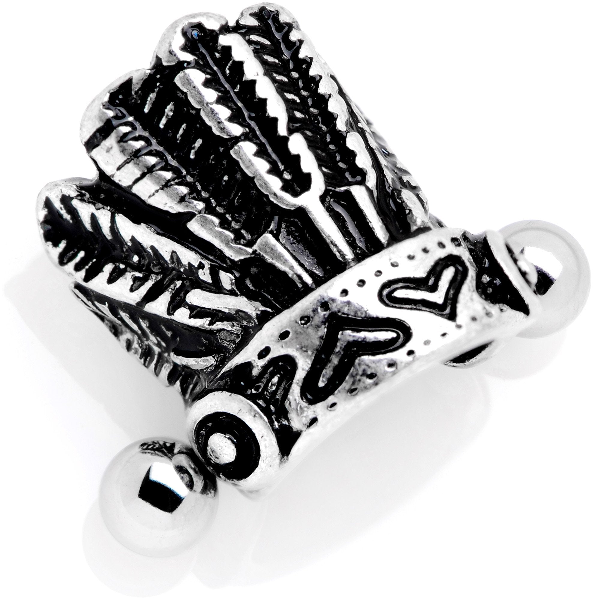 16G 1/2 Southwestern Feather Headdress Cuff Cartilage Earring - BodyCandy - Flyclothing LLC
