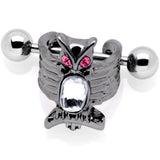 16G 1/2 Pink Clear Gem Winged Creature Cuff Cartilage Earring - BodyCandy - Flyclothing LLC