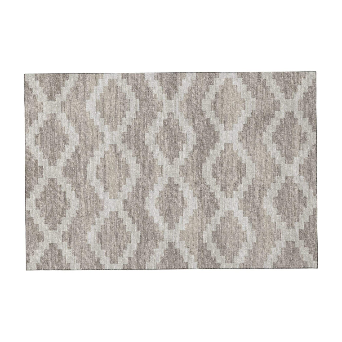 3' X 5' Tan Ivory And Beige Tribal Washable Area Rug With UV Protection - HomeRoots - Flyclothing LLC