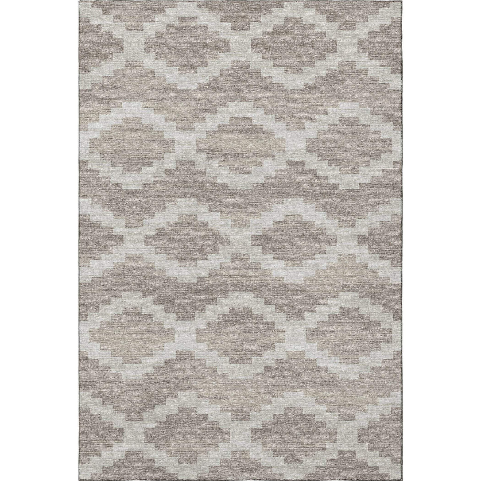 3' X 5' Tan Ivory And Beige Tribal Washable Area Rug With UV Protection - HomeRoots - Flyclothing LLC