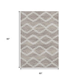 5' X 8' Tan Ivory And Beige Tribal Washable Area Rug With UV Protection - HomeRoots - Flyclothing LLC