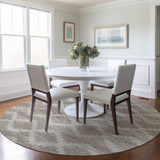 8' Tan Ivory And Beige Tribal Washable Round Rug With UV Protection - HomeRoots - Flyclothing LLC
