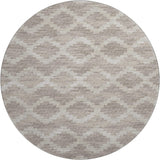 8' Tan Ivory And Beige Tribal Washable Round Rug With UV Protection - HomeRoots - Flyclothing LLC