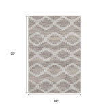 8' X 10' Tan Ivory And Beige Tribal Washable Area Rug With UV Protection - HomeRoots - Flyclothing LLC