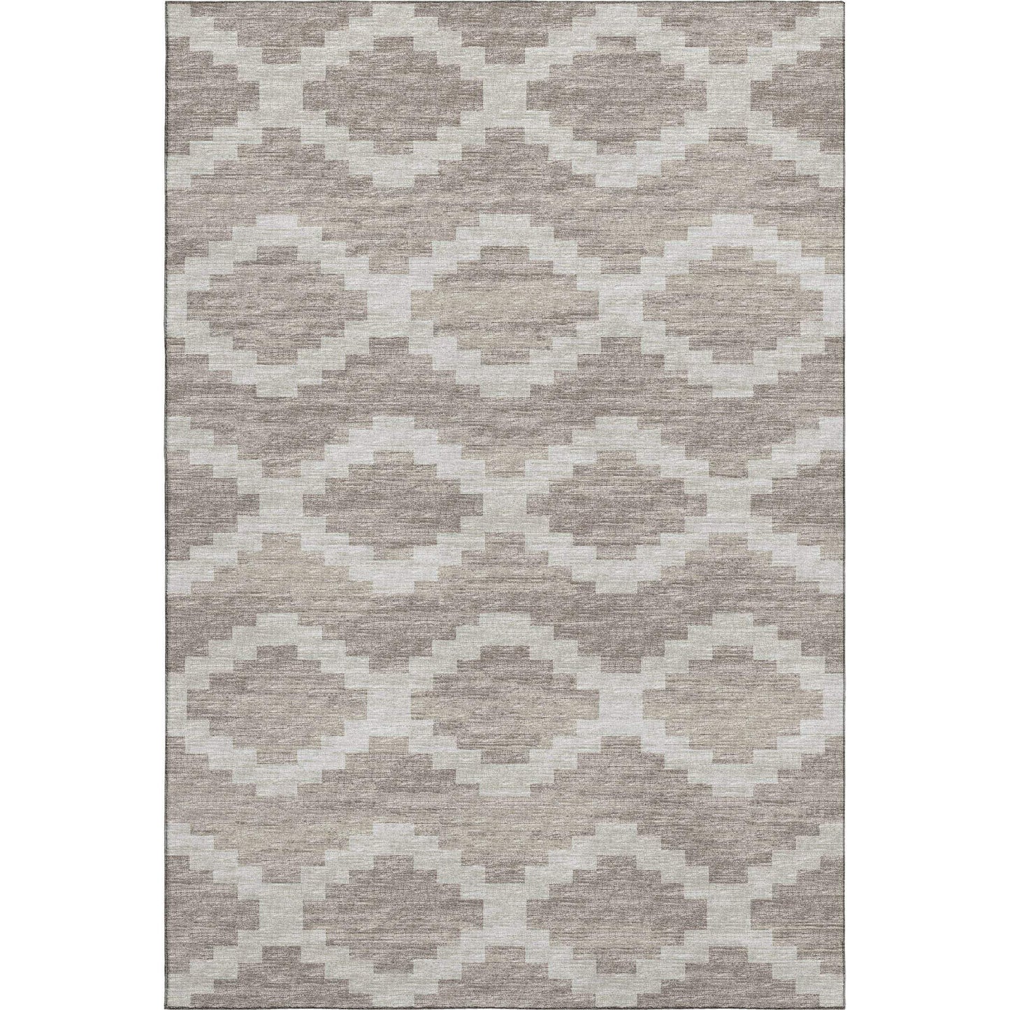 9' X 12' Tan Ivory And Beige Tribal Washable Area Rug With UV Protection - HomeRoots - Flyclothing LLC