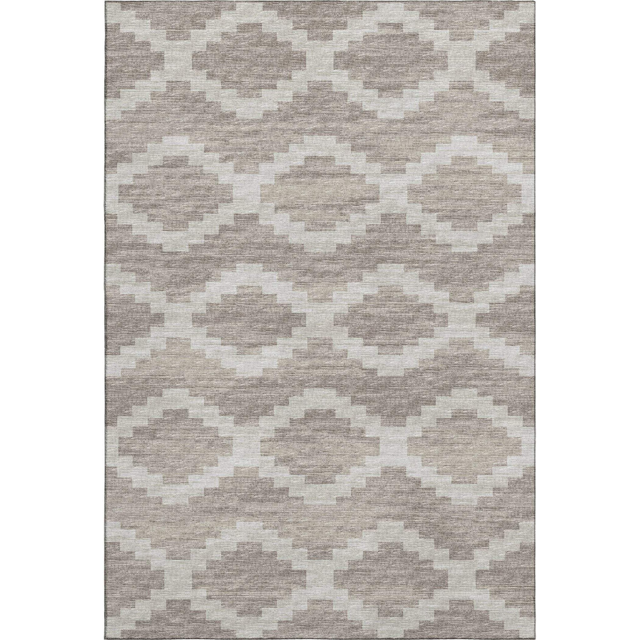 9' X 12' Tan Ivory And Beige Tribal Washable Area Rug With UV Protection - HomeRoots - Flyclothing LLC