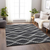 3' X 5' Gray Ivory And Charcoal Tribal Washable Area Rug With UV Protection - HomeRoots - Flyclothing LLC