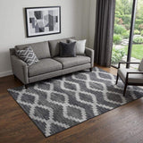 5' X 8' Gray Ivory And Charcoal Tribal Washable Area Rug With UV Protection - HomeRoots - Flyclothing LLC
