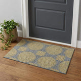 3' X 5' Gold And Gray Geometric Washable Area Rug With UV Protection - HomeRoots - Flyclothing LLC