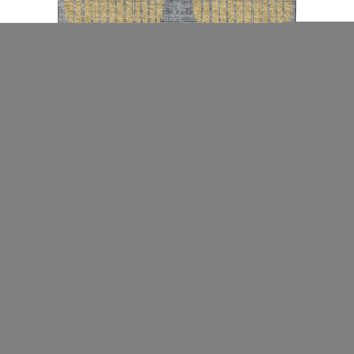 3' X 5' Gold And Gray Geometric Washable Area Rug With UV Protection - HomeRoots - Flyclothing LLC
