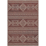 9' X 12' Burnt Sienna And Ivory Tribal Washable Area Rug With UV Protection - HomeRoots - Flyclothing LLC