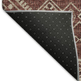 9' X 12' Burnt Sienna And Ivory Tribal Washable Area Rug With UV Protection - HomeRoots - Flyclothing LLC