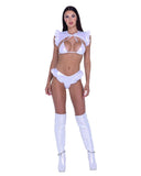 Roma Costume 6451 Metallic Iridescent Shrug with Ruffle Detail - Roma Costume