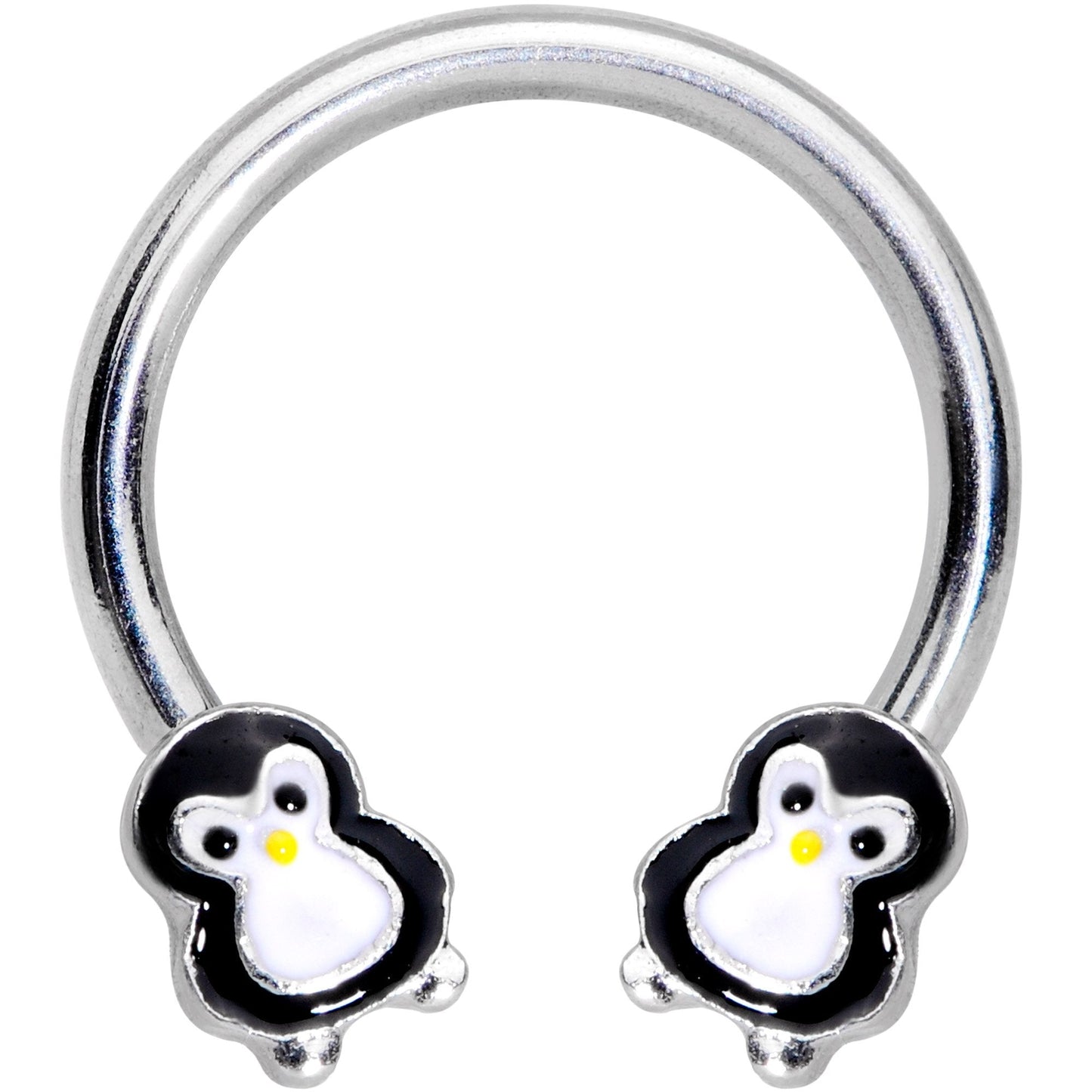 16G 3/8 Pudgy Penguin Horseshoe Curved Barbell - BodyCandy - Flyclothing LLC
