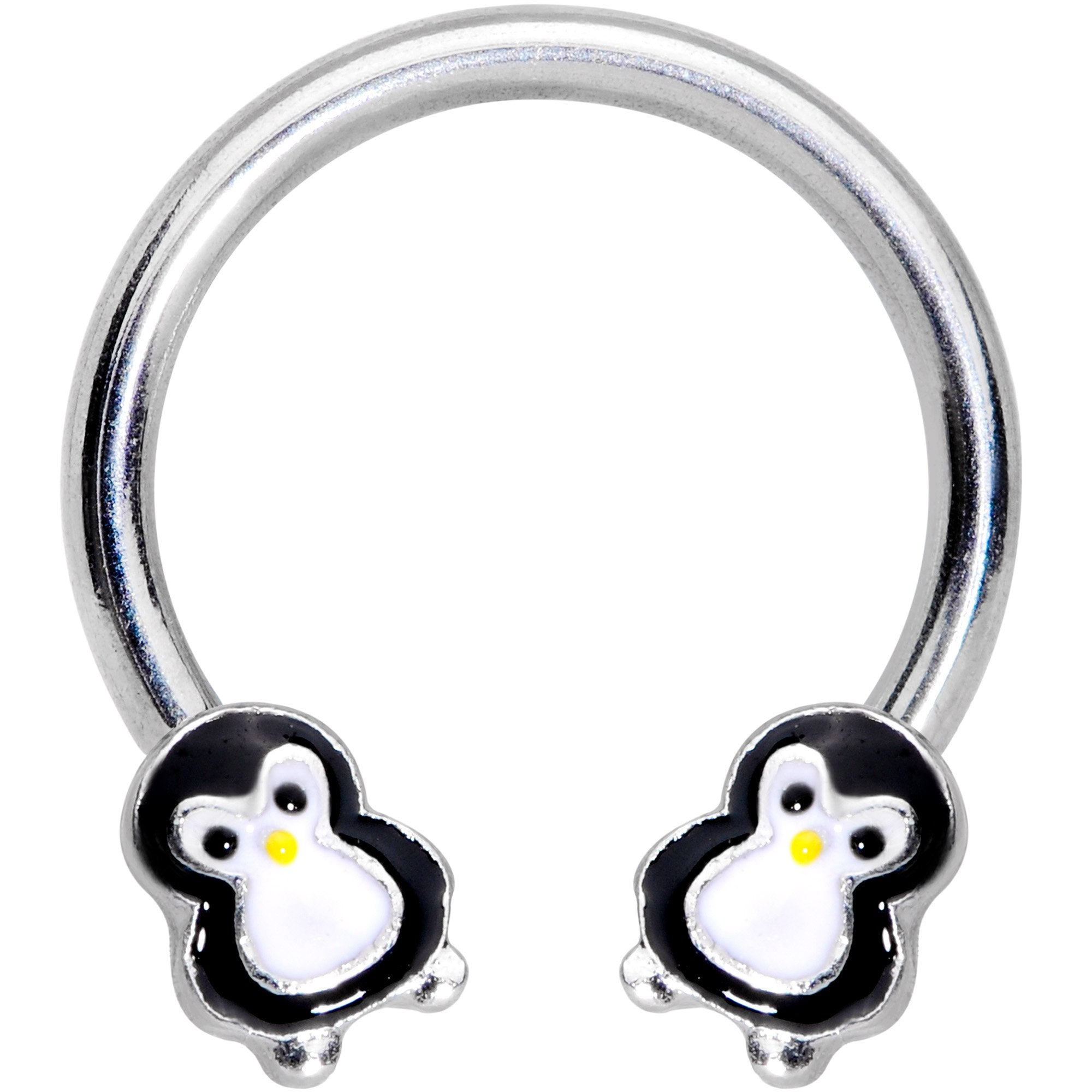 16G 3/8 Pudgy Penguin Horseshoe Curved Barbell - BodyCandy - Flyclothing LLC