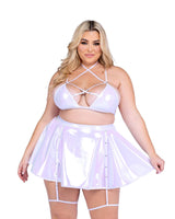 Roma Costume 6454 Metallic Iridescent Criss Cross Bikini Top - Roma Costume - Flyclothing LLC