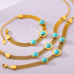 Turquoise Titanium Steel Bracelet - Trendsi
