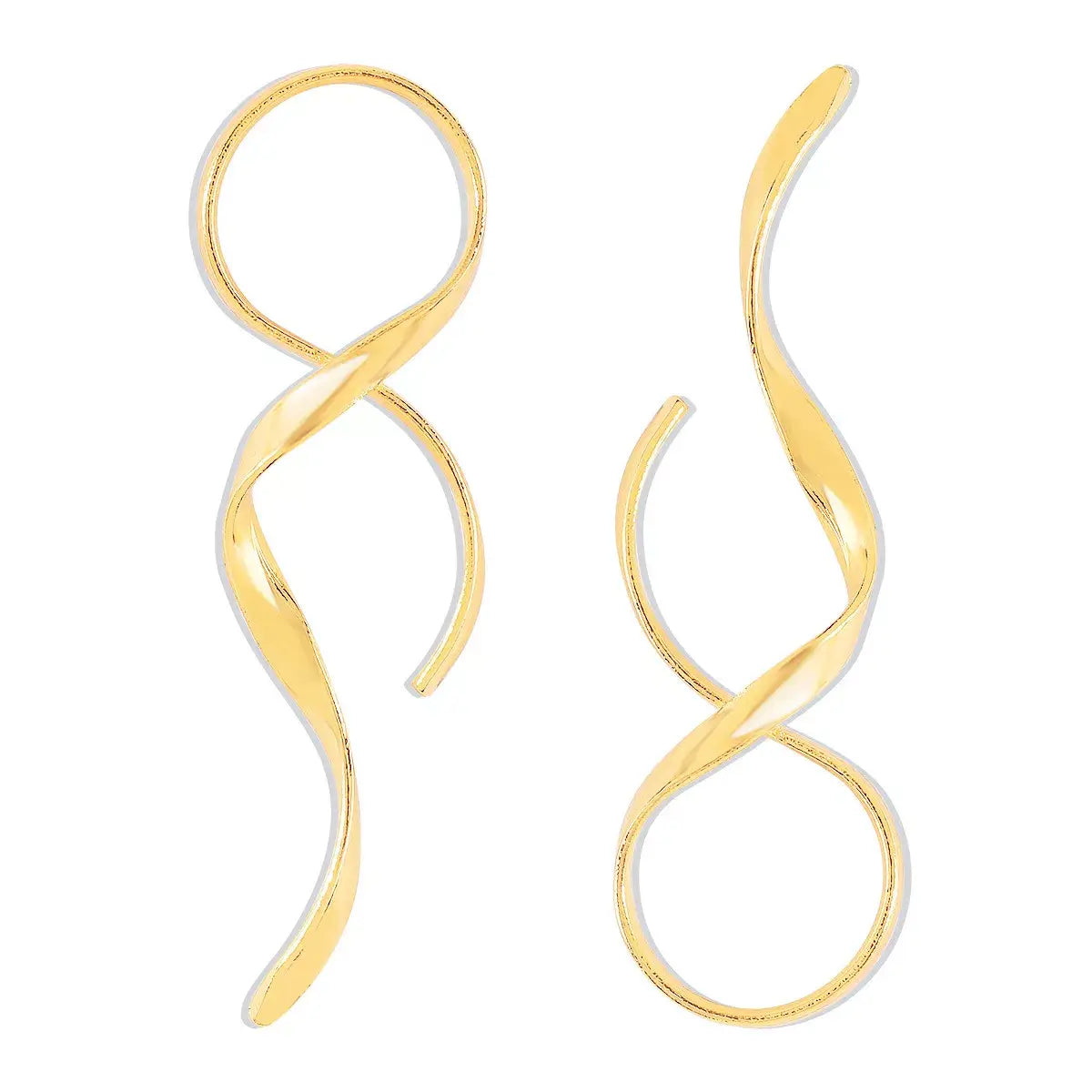 Alloy Spiral Drop Earrings - Trendsi - Flyclothing LLC