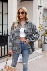 Casual Plaid Long Sleeve Shirt - Trendsi - Flyclothing LLC
