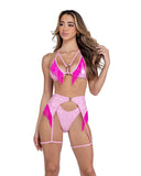 Roma Costume 6459 Metallic Iridescent Garter Belt - Roma Costume
