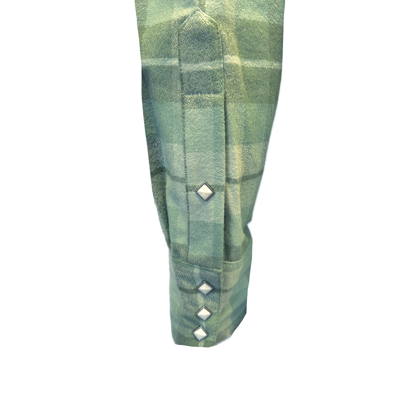 Rockmount Ranch Wear Men's Organic Plush Flannel Sage Green Plaid Western Shirt - Rockmount Clothing - Flyclothing LLC
