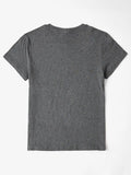 Letter Graphic Round Neck Short Sleeve T-Shirt - Trendsi