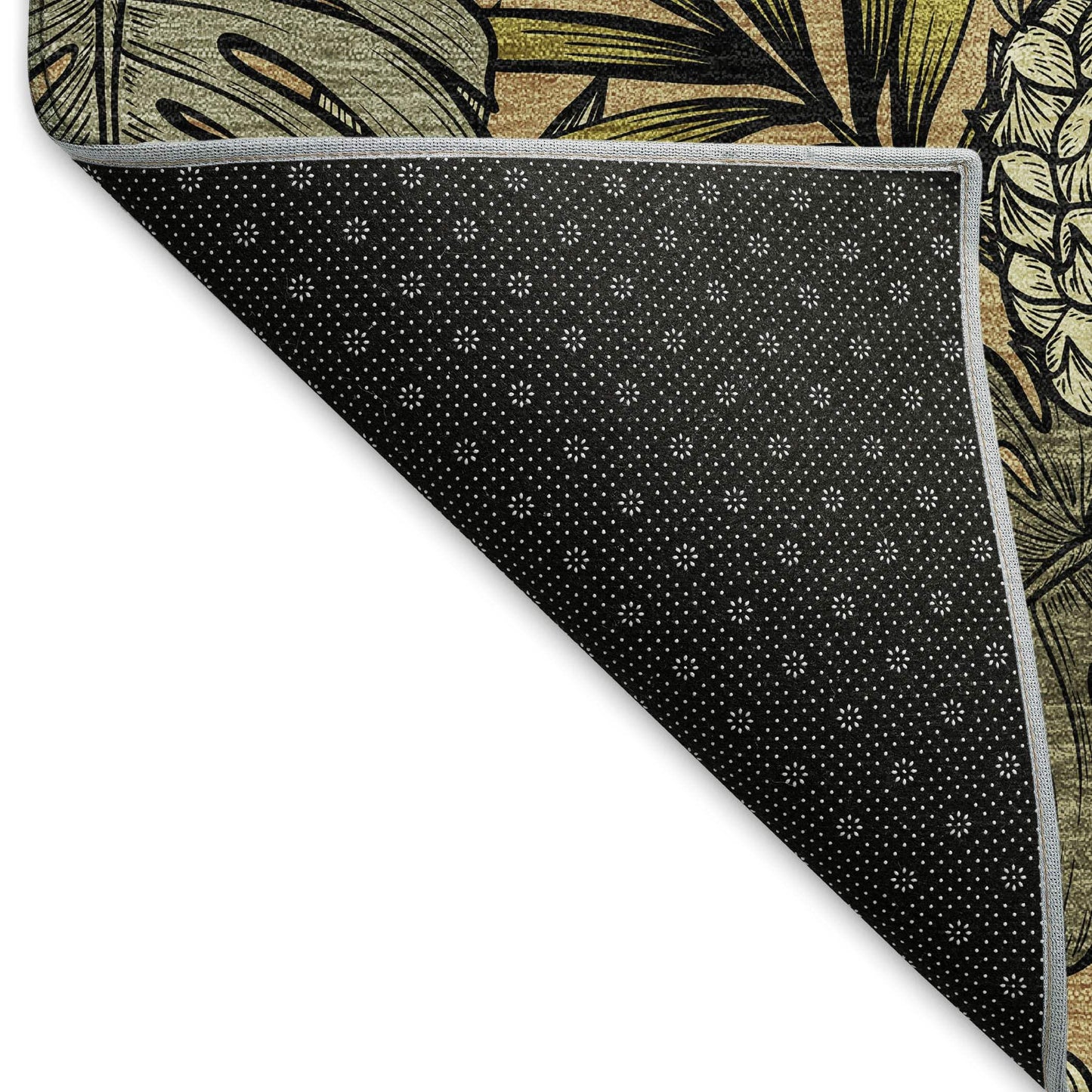 5' X 8' Khaki Gray And Yellow Geometric Washable Area Rug With UV Protection - HomeRoots - Flyclothing LLC