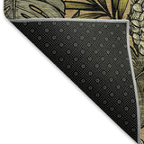 5' X 8' Khaki Gray And Yellow Geometric Washable Area Rug With UV Protection - HomeRoots - Flyclothing LLC