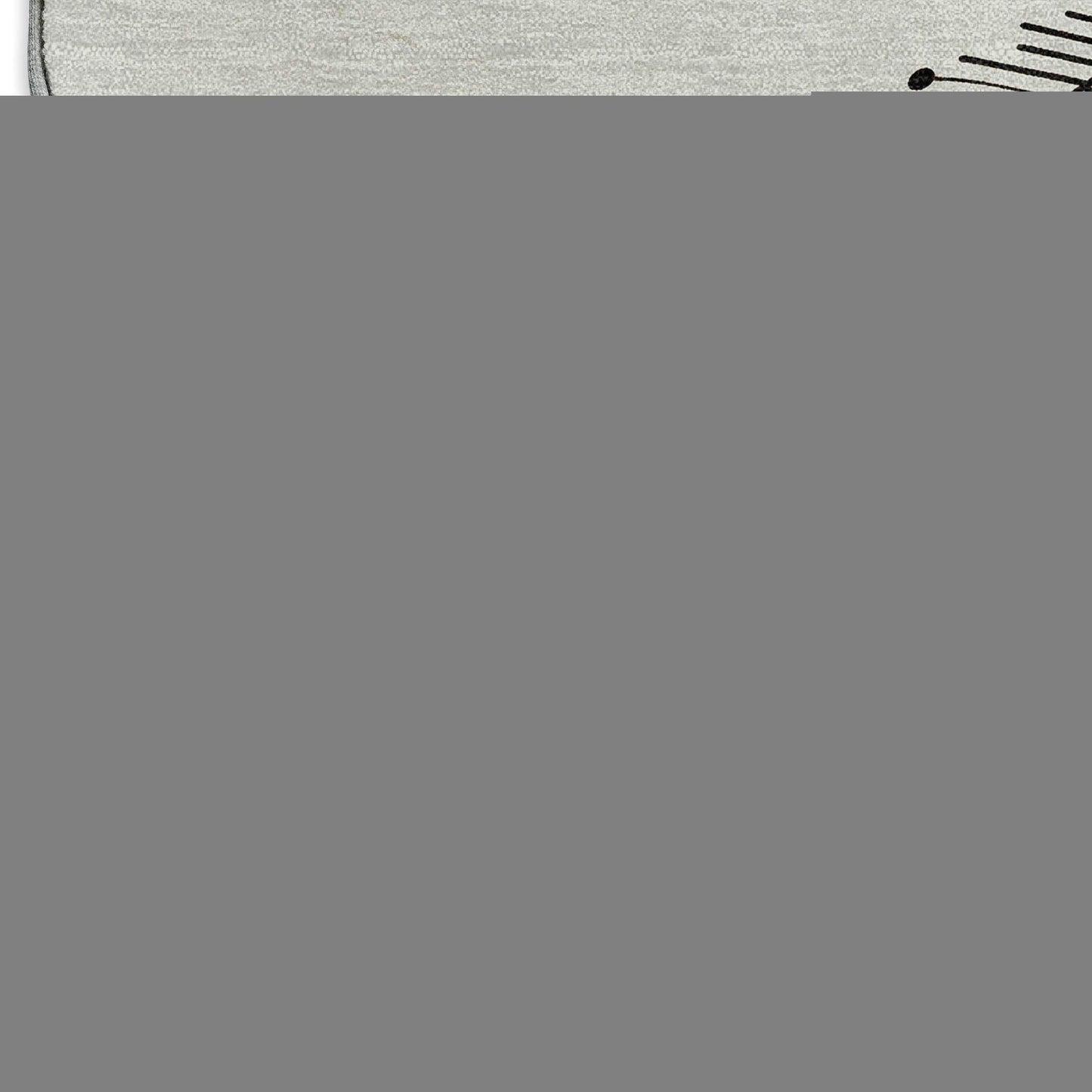 8' Gray Red And Green Christmas Stockings Washable Area Rug With UV Protection - HomeRoots - Flyclothing LLC