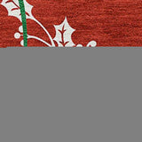 8' X 10' Ruby Red Green And Ivory Christmas Washable Area Rug With UV Protection - HomeRoots - Flyclothing LLC