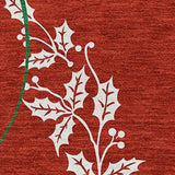 8' X 10' Ruby Red Green And Ivory Christmas Washable Area Rug With UV Protection - HomeRoots - Flyclothing LLC