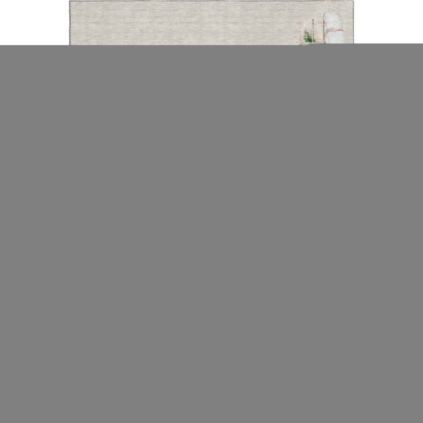 3' X 5' Taupe Green And Gray Christmas Dog Washable Area Rug With UV Protection - HomeRoots - Flyclothing LLC